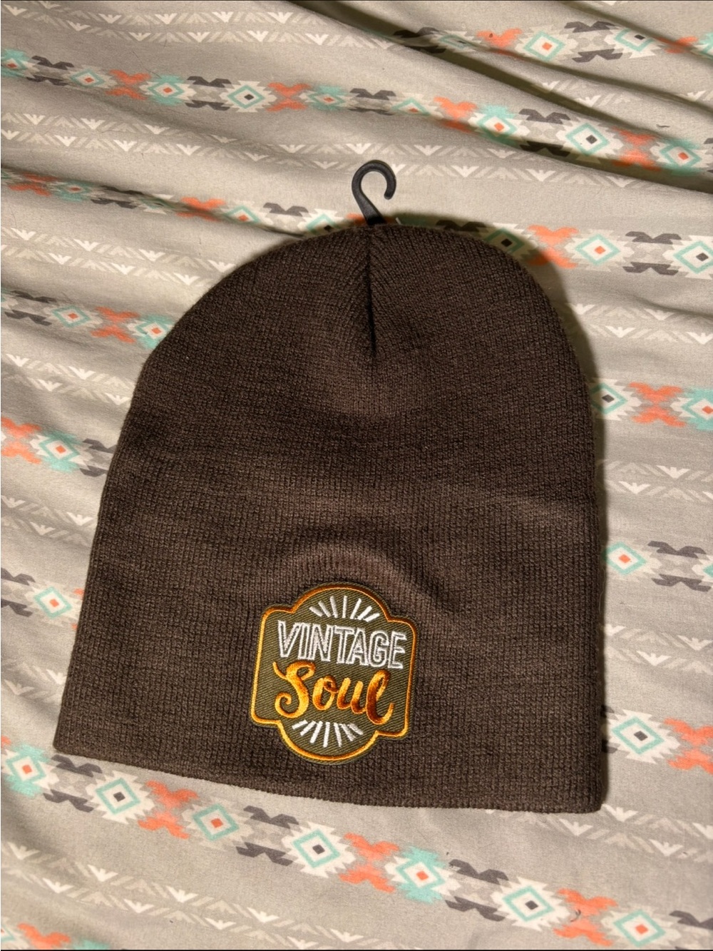 Vintage Soul adults unisex Brown Beanie Hat